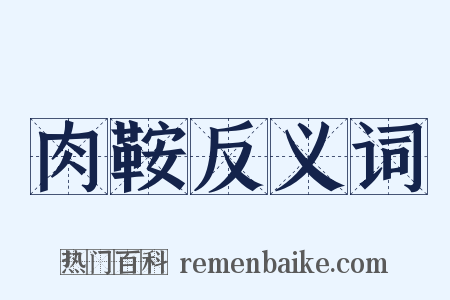 肉鞍反义词是什么意思的图片